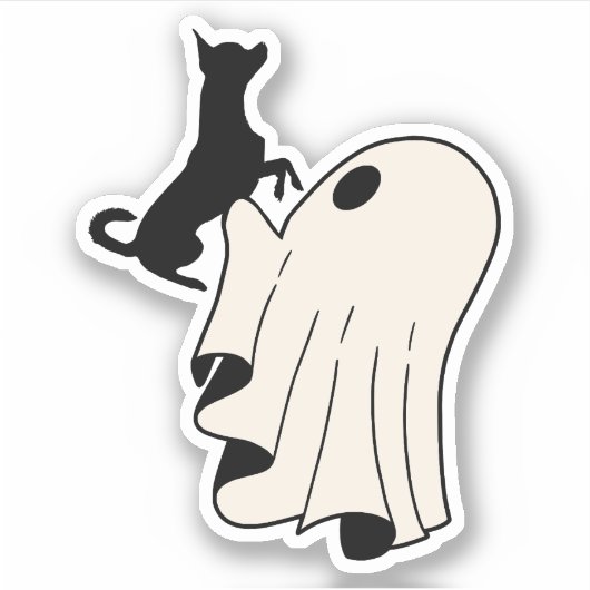 Niedlich Ghost Chihuahua Lover Pet Eigentümer Aufkleber (Vorderseite)