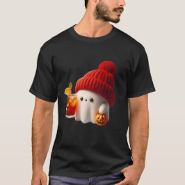 Niedlich Ghost Coffee Beanie Cuff Pumpkin Hallowee T-Shirt