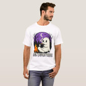 Niedlich Ghost Coffee Lover Camping Design T-Shirt (Vorne ganz)