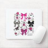 Niedlich Ghost Coquette Ästhetik Pink Bows Spooky  Mousepad (Mit Mouse)