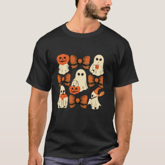 Niedlich Ghost Coquette Ästhetik Pink Bows Spooky T-Shirt