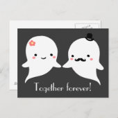 Niedlich Ghost Couple Postkarte (Vorne/Hinten)