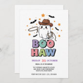 Niedlich Ghost Cowboy-Party-Karte Einladung (Vorne/Hinten)