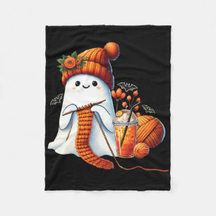Niedlich Ghost Crochet Knitting Liebhaber Hallowee Fleecedecke
