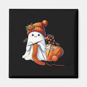 Niedlich Ghost Crochet Knitting Liebhaber Hallowee Magnet