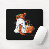 Niedlich Ghost Crochet Knitting Liebhaber Hallowee Mousepad (Mit Mouse)