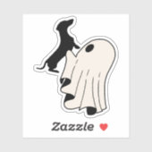 Niedlich Ghost Dackel Lover Aufkleber (Blatt)