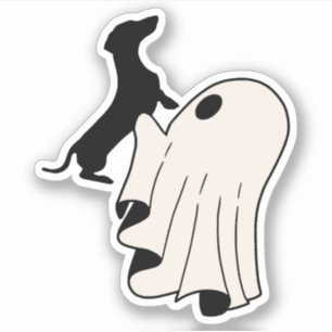Niedlich Ghost Dackel Lover Aufkleber