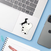Niedlich Ghost Dackel Lover Aufkleber (Laptop mit iPhone)