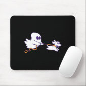Niedlich Ghost Dog Walker Graphic Halloween Kostüm Mousepad (Mit Mouse)