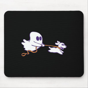 Niedlich Ghost Dog Walker Graphic Halloween Kostüm Mousepad