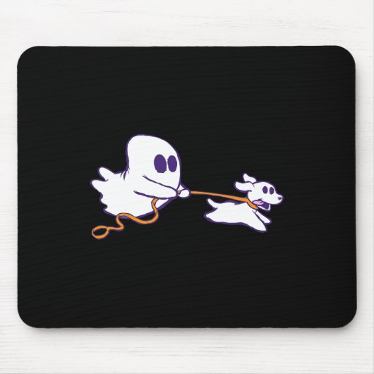 Niedlich Ghost Dog Walker Graphic Halloween Kostüm Mousepad (Vorne)