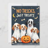 Niedlich Ghost Dogs Funny Halloween Card Karte (Vorderseite)