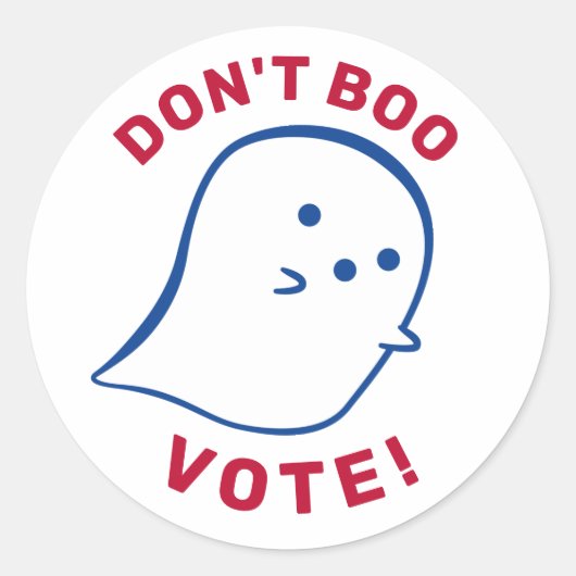 Niedlich Ghost Don't Boo, abstimmen! Aufkleber (Vorderseite)