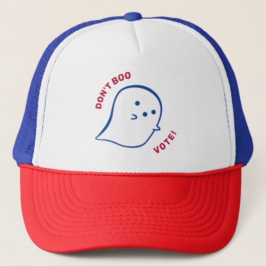 Niedlich Ghost Don't Boo, abstimmen! Kappe (Vorderseite)