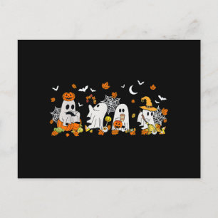 Niedlich Ghost Drink Kaffee Halloween Fall Ghost B Feiertagspostkarte