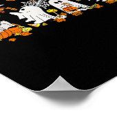 Niedlich Ghost Drink Kaffee Halloween Fall Ghost B Poster (Ecke)