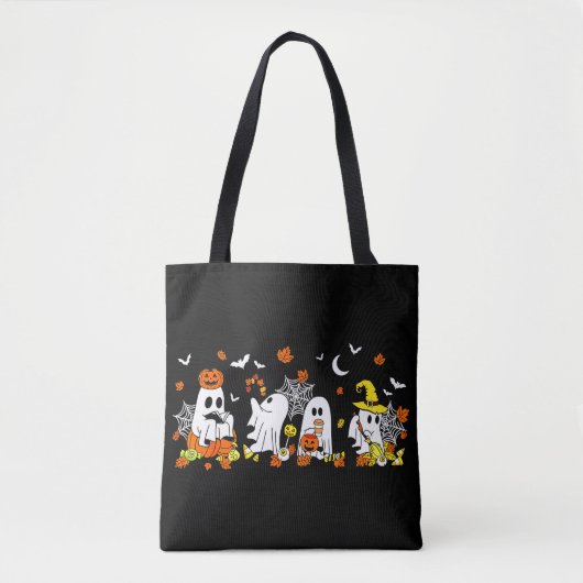 Niedlich Ghost Drink Kaffee Halloween Fall Ghost Tasche (Vorderseite)