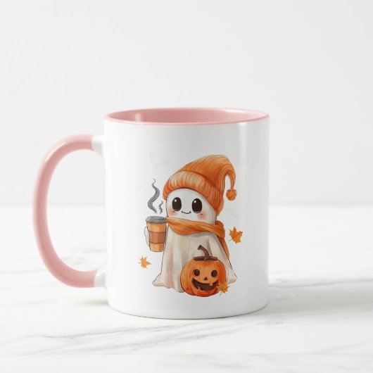 Niedlich Ghost Drink Kaffee Halloween Geistereis Tasse (Links)