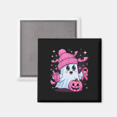 Niedlich Ghost Drink Kaffee Halloween Ghost Breast Magnet (Vorderseite/Rückseite)