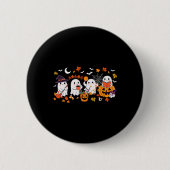 Niedlich Ghost Drink Kaffee Halloween Ghost Fall B Button (Vorderseite)