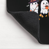 Niedlich Ghost Drink Kaffee Halloween Ghost Fall B Mousepad (Ecke)