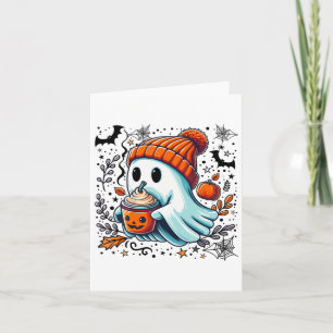 Niedlich Ghost Drink Kaffee Halloween Ghost Ice Co Karte
