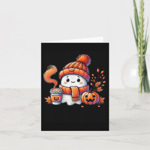 Niedlich Ghost Drink Kaffee Halloween Ghost Ice Co Karte