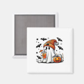 Niedlich Ghost Drink Kaffee Halloween Ghost Ice Co Magnet (Vorderseite/Rückseite)