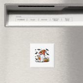 Niedlich Ghost Drink Kaffee Halloween Ghost Ice Co Magnet (In Situ (Geschirrspüler))