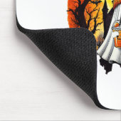 Niedlich Ghost Drink Kaffee Halloween Ghost Ice Co Mousepad (Ecke)