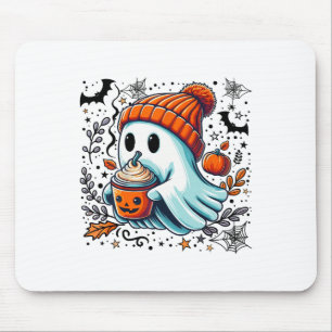Niedlich Ghost Drink Kaffee Halloween Ghost Ice Co Mousepad