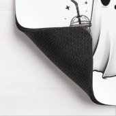 Niedlich Ghost Drink Kaffee Halloween Ghost Ice Co Mousepad (Ecke)