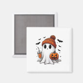 Niedlich Ghost Drink Kaffee Halloween Ghost-Kaffee Magnet (Vorderseite/Rückseite)