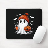 Niedlich Ghost Drink Kaffee Halloween Ghost-Kaffee Mousepad (Mit Mouse)