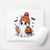 Niedlich Ghost Drink Kaffee Halloween Ghost-Kaffee Mousepad (Mit Mouse)