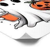 Niedlich Ghost Drink Kaffee Halloween Ghost-Kaffee Poster (Ecke)
