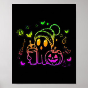 Niedlich Ghost Drink Kaffee Halloween Ghost-Kaffee Poster