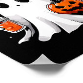 Niedlich Ghost Drink Kaffee Halloween Ghost-Kaffee Poster (Ecke)