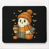 Niedlich Ghost Drink Kaffee Halloween Patchwork Gh Mousepad (Vorne)