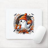 Niedlich Ghost Drink Kaffee Halloween Thema Spooky Mousepad (Mit Mouse)