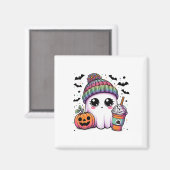 Niedlich Ghost Drink Kaffee Latte Ghost Boo Hallow Magnet (Vorderseite/Rückseite)