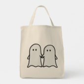 Niedlich Ghost Duo Illustration Tragetasche (Rückseite)