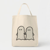 Niedlich Ghost Duo Illustration Tragetasche (Vorne)