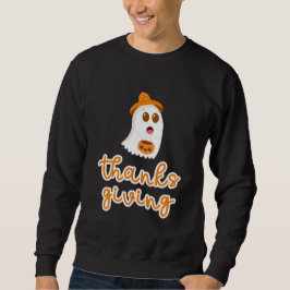 Niedlich Ghost Erntedank Typografie Holiday Design Sweatshirt