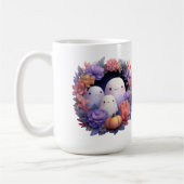 Niedlich Ghost Family Halloween Wreath Kaffeetasse (Links)