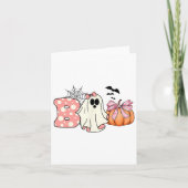 Niedlich Ghost Floral Boo Halloween Boy Girl Ghost Karte (Vorderseite)
