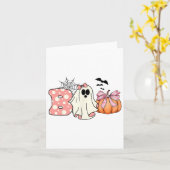 Niedlich Ghost Floral Boo Halloween Boy Girl Ghost Karte (Gelbe Blume)