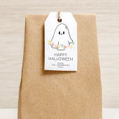 Niedlich Ghost Floral Halloween Geschenkanhänger