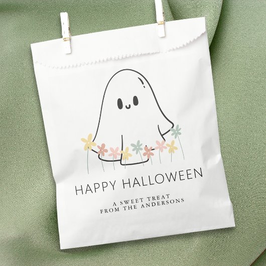Niedlich Ghost Floral Halloween Geschenktütchen